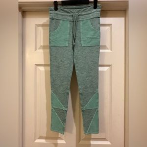 FP Movement by Free People Mint Green Leggings with Pocket Panels